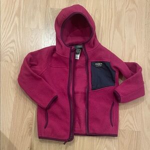 LL Bean Fleece Zip Up - Girls 5/6!